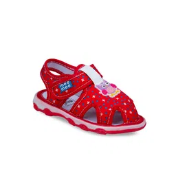 MeeMee Girls Red Printed Synthetic Open Toe Flats-image-57