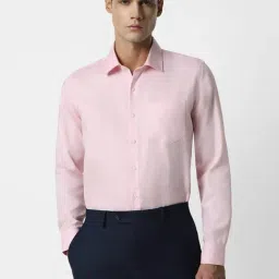 Van Heusen Pink Cotton Slim Fit Shirt-image-92
