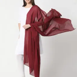 R&B Maroon Cotton Dupatta-picture-29