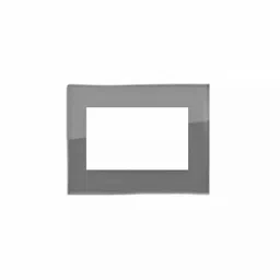 Anchor Roma Urban Clear 3 Module Starline Grey Glass Cover Plate with Base Frame, 66903MSGCL-image-4