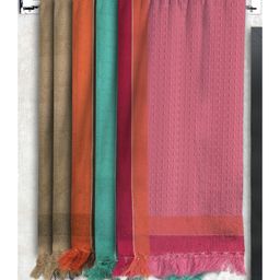 Athom Living 100% Premium Cotton Waffle Border Bath Towels Pack Of 5 - Multicolor-picture-6