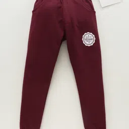 Earth Conscious Brand Name Placement Printed Track Pant - Maroon-picture-26