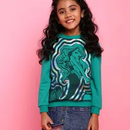 Bonkids Disney Princess Featuring Full Sleeves Little Mermaid Ariel Printed Sweatshirt -Blue-picture-22