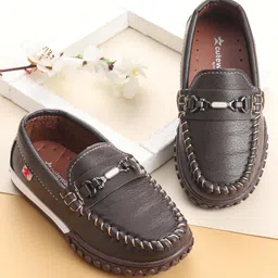 Cute Walk by Babyhug Slip On Formal & Party Wear Shoes with Metal Applique - Coffee Brown-picture-29