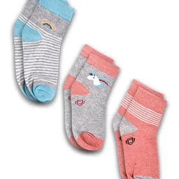 DOLLAR Pack Of 3 Striped Cotton Socks - Multi Colour-image-79