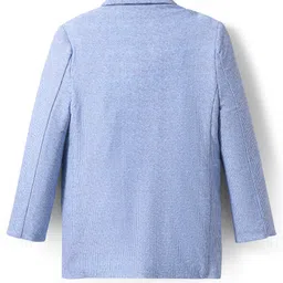 Pine Kids Knit Full Sleeves Solid Color Blazer - Light Blue image 3