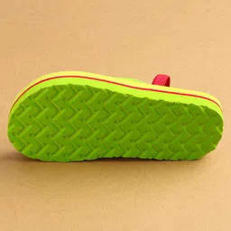 Cute Walk by Babyhug Flip Flops with Cherry Print & Back Strap - Light Green image 5