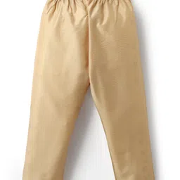 babyhug Pine Kids Cotton Woven Mandarin Collar Full Sleeves Kurta Pyjama Set - Teal Blue image 5