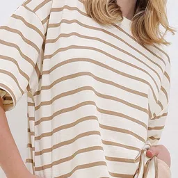 Trend Alacati stili Women Striped Oversized T-shirt image 2