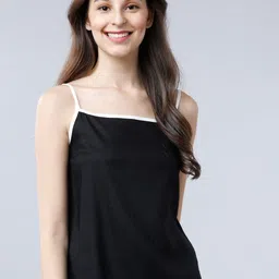 Tokyo Talkies Women Black Solid Night Suit-picture-24