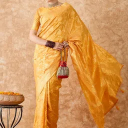 Sangria Woven Design Banarasi  Saree With Blouse-image-20