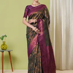 DIVASTRI Woven Design Zari Art Silk Banarasi Saree-image-70