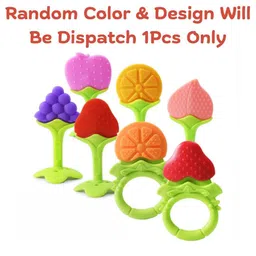 Kalra Magic Kids Pack Of 2 Textured Silicone Fruit Shape BabyTeethers image 4