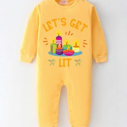 BLUSHES Infants Printed Pure Cotton Full Sleeve Romper-picture-38