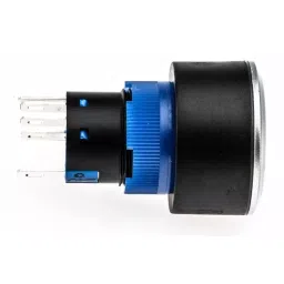 RS PRO Illuminated Push Button Switch Panel Mount 22.2 mm Cutout SPDT Green LED 250 V AC, 1758230 image 4