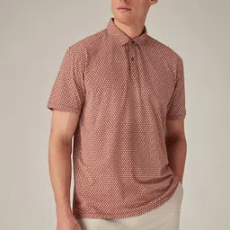 NEXT Floral Printed Polo Collar T-shirt-picture-16