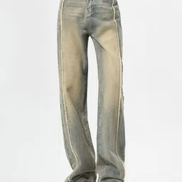 LULU & SKY Women Straight Fit High-Rise Low Distress Heavy Fade Jeans-image-70