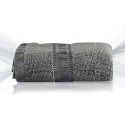 Aura Set Of 2Grey & Brown Cotton 150 GSM Anti-Bacterial Cotton Face Towels image 2