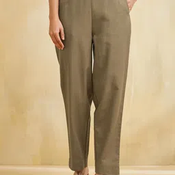 Fabindia Women Mid-Rise Trousers-image-45