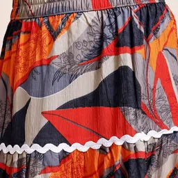 Moda Rapido Ethnic Motifs Printed Tiered A-Line Maxi Skirt image 5