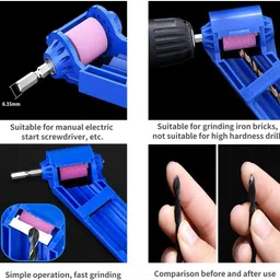 AASONS Portable Drill Bit Sharpener Powered Tool Parts Sharpening Tool Corundum Grinding Wheel for Iron-Based Drill Bits | Drill Bits Grinding Tool | Drill Bits Edge Polishing Tool (Size- 2.0-12.5mm) image 5