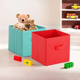 Kuber Industries Green 2 Pieces Multi-Utility Square Shape Storage Organisers image 1