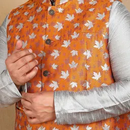 Sztori Woven Design Nehru Jacket image 2