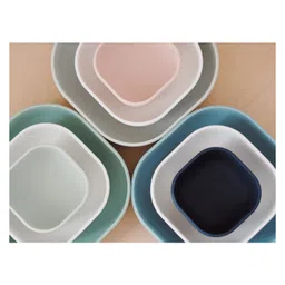 Beaba Set Of 3 Silicone Stackable Bowls - Dusty Rose image 2