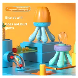 Cozy Vibes Fresh Food Nibbler Baby Pacifiers Feeder Kids Fruit Nipples Feeding Food Grade Bpa Silicone Pacifier Feeder - Pack of 1 - Color May Vary image 2