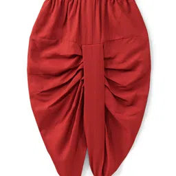 Babyhug Full Sleeves Brocade Kurta & Dhoti Set Floral Print - Cream Orange image 4