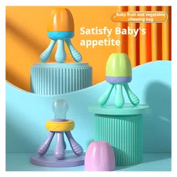 Cozy Vibes Fresh Food Nibbler Baby Pacifiers Feeder Kids Fruit Nipples Feeding Food Grade Bpa Silicone Pacifier Feeder - Pack of 1 - Color May Vary image 4