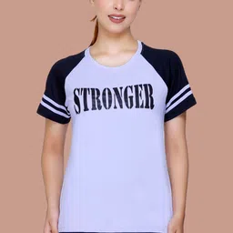 White Moon Women Typography Printed Round Neck T-shirt-image-97