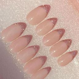 AMOK STORE Set Of 10 Reusable Artificial Press On Nails With Mini Filler Kit- Biege-picture-18
