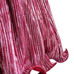 Babyhug Woven Sleeveless Fit & Flared  Textured Party Frock with Floral Applique - Maroon image 5