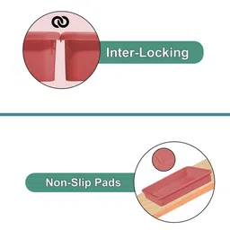 Kuber Industries Pink 8 Pieces Interlocking Desk Organisers image 5