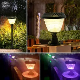 Epyz 2W Solar Panel 34 LEDs Triangle Shape Solar Post Light image 2