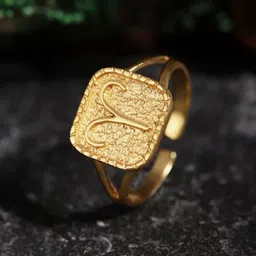 Berserk Gold-Plated Aries Signet Adjustable Finger Ring-picture-39