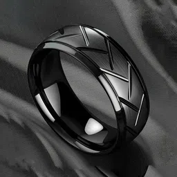 Fashion Frill Men Silver-Plated Stainless Steel Finger Ring-picture-24
