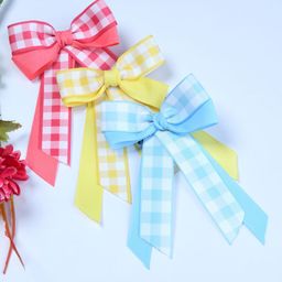 FUNKRAFTS Girls Set of 3 Ribbon Checks Bow Alligator Hair Clip-picture-36
