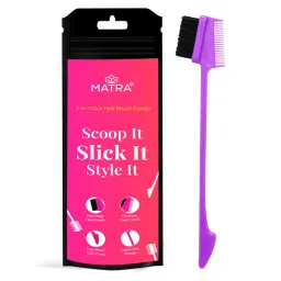 Matra 3 In 1 Slick Hair Finishing Brush Comb For Setting Flyaways, Baby Hair & Frizz Control image 1