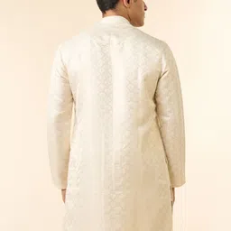 Diwas by Manyavar Men Ethnic Motifs Woven Design Mandarin Collar Straight Kurta image 5