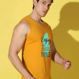 WOOSTRO Men Pack of 2 Typography Printed Round Neck Cotton Slim Fit Sports T-shirts image 3