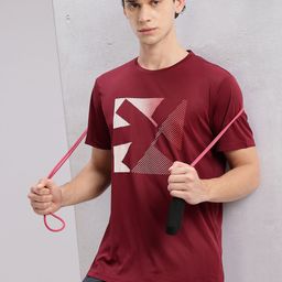 HRX by Hrithik Roshan Brand Logo Printed Rapid-Dry Training T-shirt-picture-23