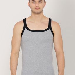 van heusen innerwear Van Heusen Athleisure Men Grey Solid Quick Dry Round Neck Vest IHMVT1LK4560072-picture-10