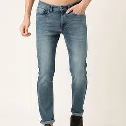 Flying Machine Men Blue Micheal Slim Tapered Fit Mid-Rise Clean Look Stretchable Jeans-picture-43