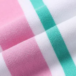 U.S. Polo Assn. Men Summer Splash Vertical Striped Polo Collar Cotton T-shirt image 2