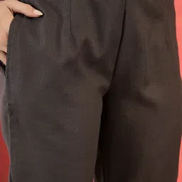 Sangria Ethnic Motifs Embroidered Gotta Patti Anarkali Kurta with Trouser & Dupatta image 5