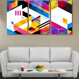 999Store Multicoloured Abstract Canvas Wall Art-picture-34