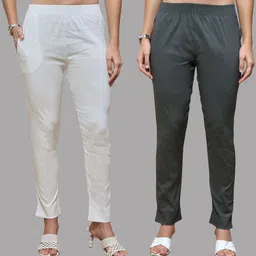 URBAN TRENDING Women Pack of 2 Urban Straight Fit Cigarette Trousers-image-12