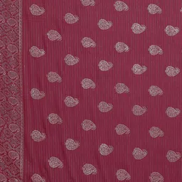 DIVASTRI Striped Poly Georgette Designer Saree image 5